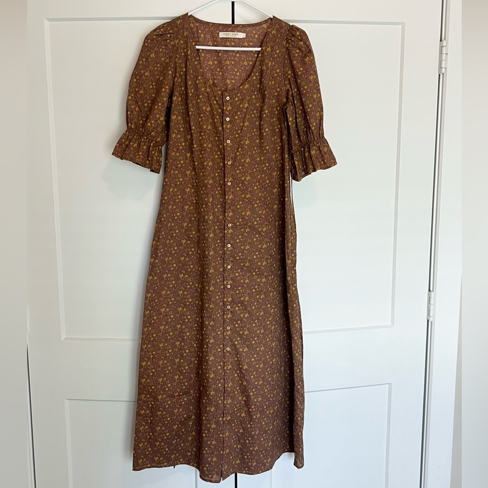 Christy Dawn Brown Floral Dress